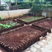 Garden Edging Authentic Asian style timber fence Cedar picket sturdy wood beds
